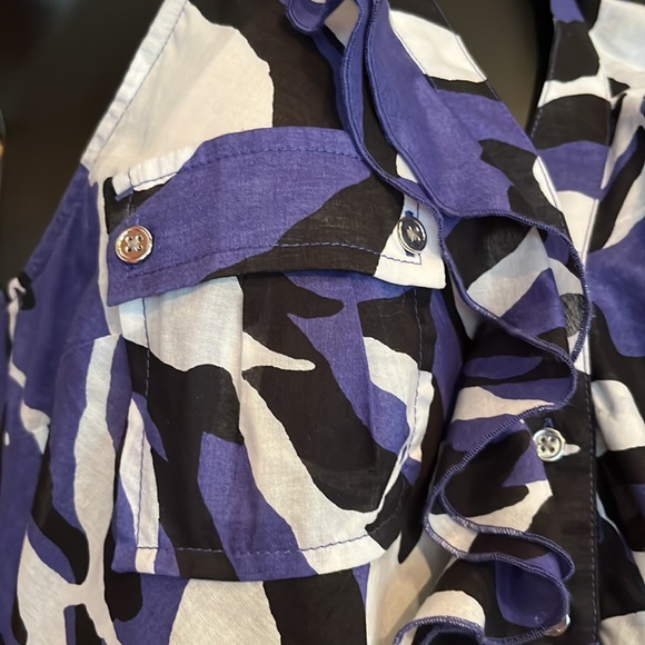 Express Floral Ruffle Sleeveless Tunic - Picture 6 of 12